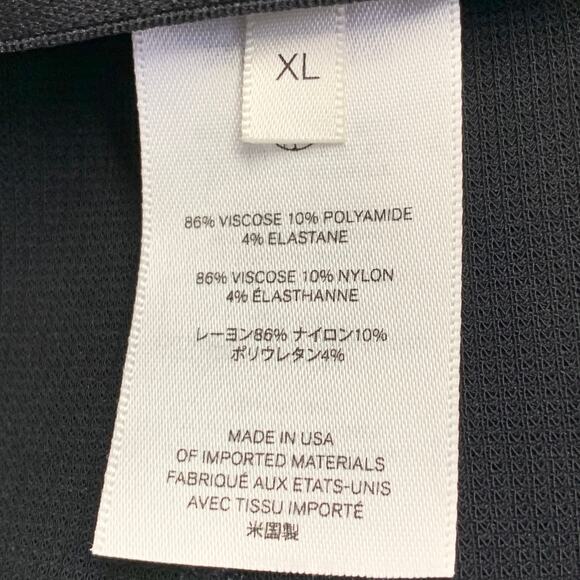 Size XL Black Viscose Blend Textured Elastic Waistband Leggings Casual Pants - Picture 4 of 4